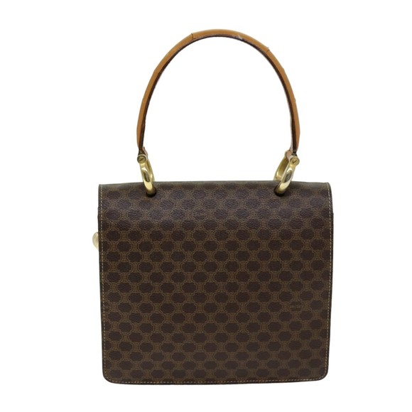 CELINE Macadam Canvas Hand Bag PVC Brown Auth 76087 - Picture 2 of 16